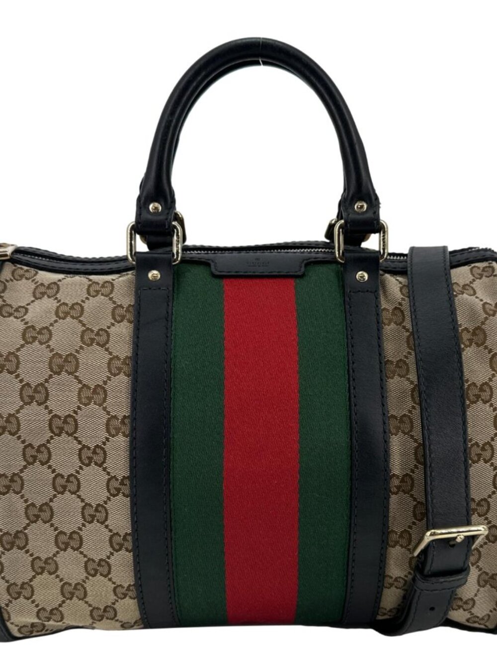 Gucci  Vintage Web Original GG Boston Satchel Bag Beige - Picture 3 of 12